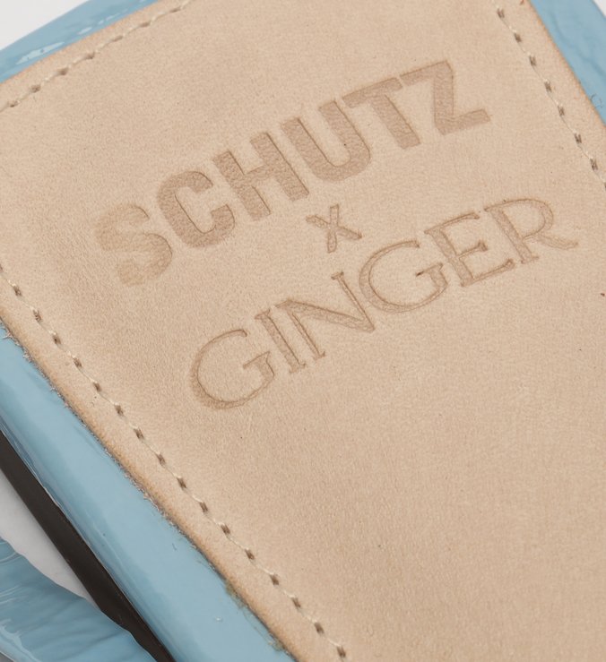 Schutz x Ginger Sandália Flat Lace-Up Blue Schutz x Ginger Sandália Flat Lace-Up Blue