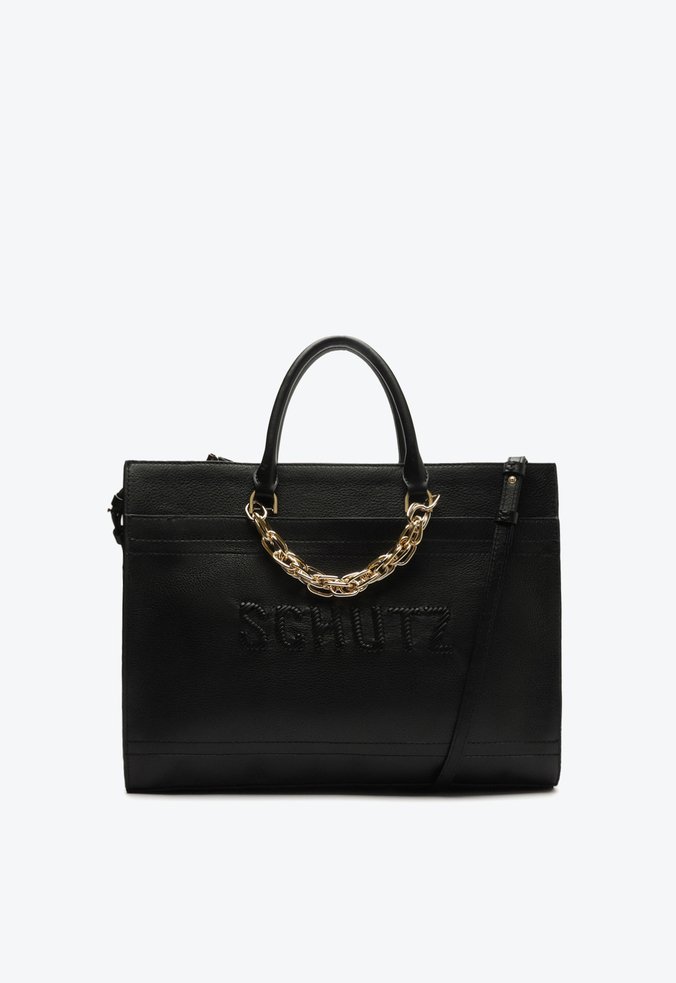 Bolsa Shopping Couro Schutz Preta