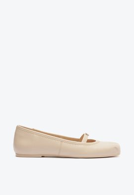 Sapatilha New Basics Couro Bege