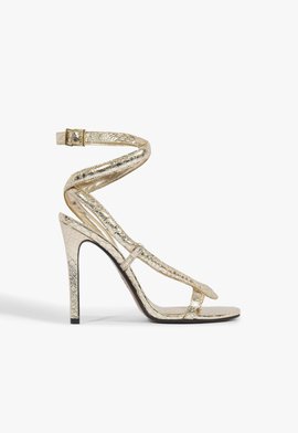 Sandália Courtney High Couro Dourado