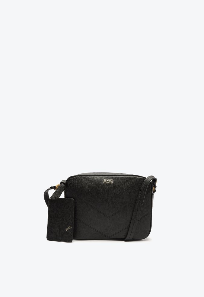 Bolsa Tiracolo Média Maite Couro Preta