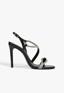 Sandália Glam Salto Fino Preta