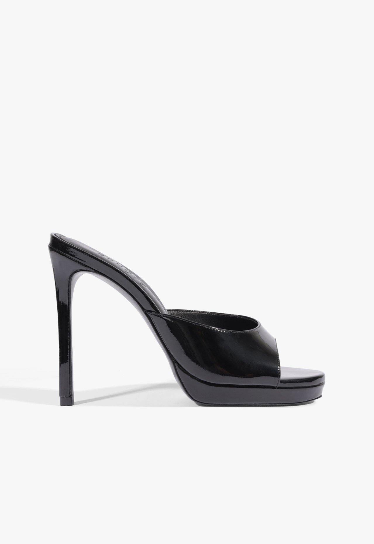 Tamanco Sally Plataforma Couro Verniz Preta | Schutz