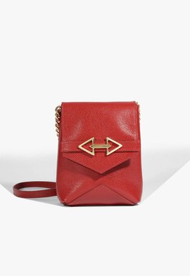 Bolsa Tiracolo Couro Vermelha