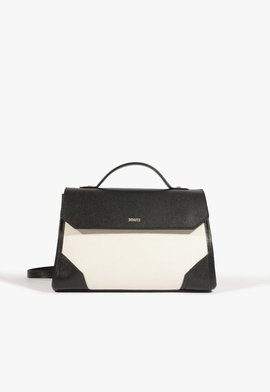 Bolsa Tote Grande Susan Lona Couro Preta