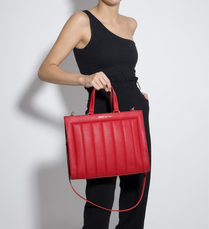 Bolsa Tote Grande Telma Vermelha Bolsa Tote Grande Telma Vermelha