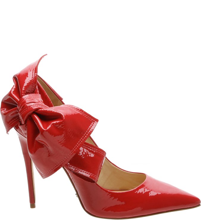 Scarpin Verniz Big Bow Tango Red