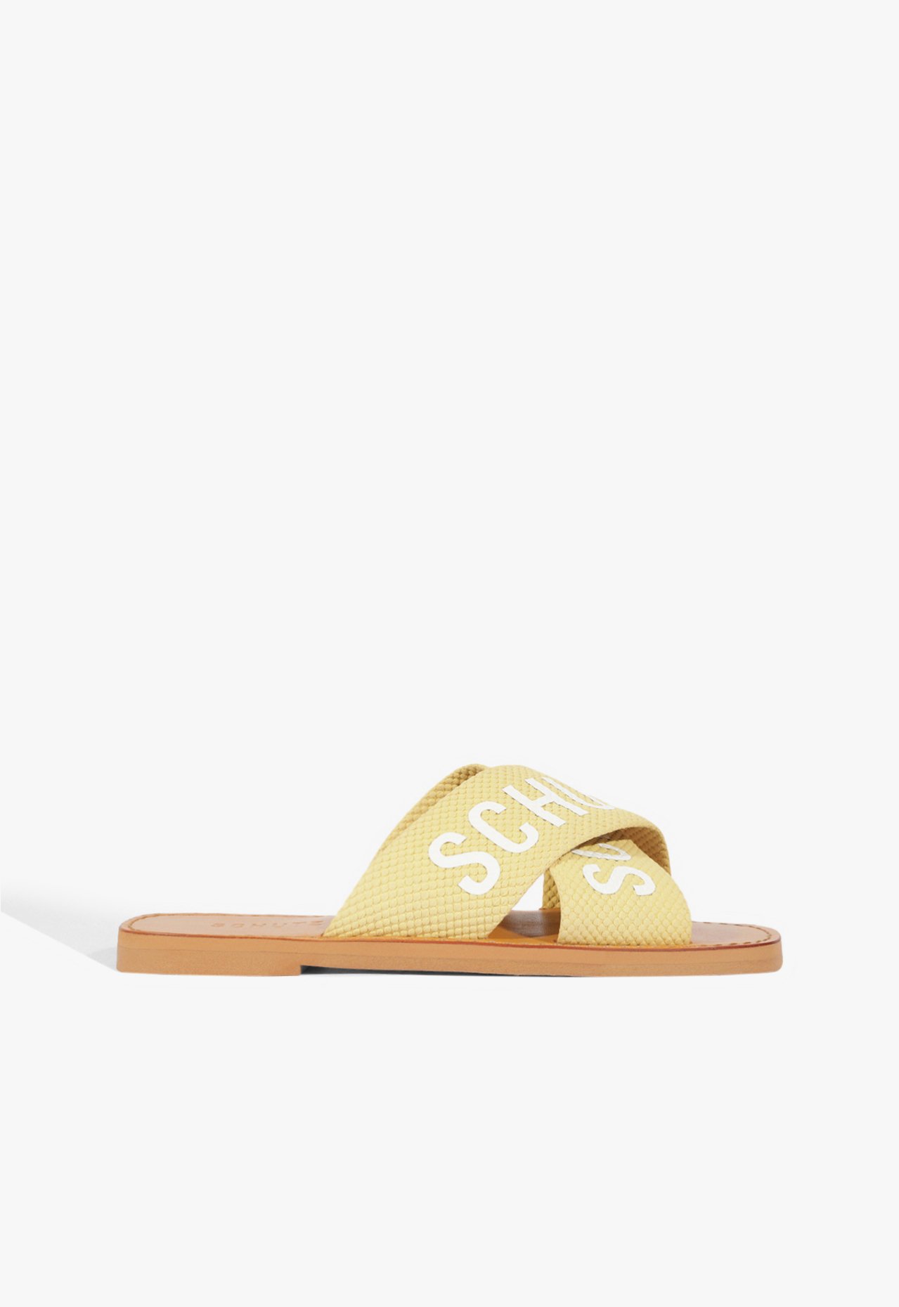 Sandália Rasteira X Schutz Logo Amarela | Schutz