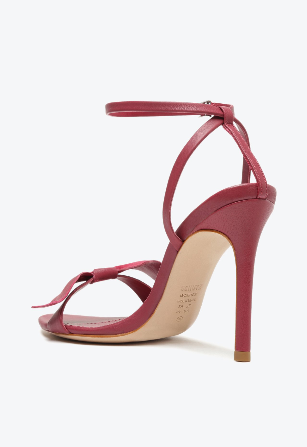 このみ Sandália Salto Alto Emily Camurça Vermelha | Schutz