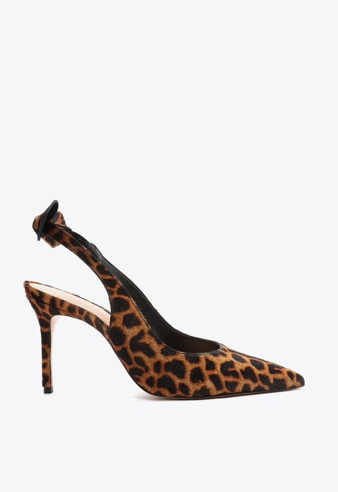 Sapato Scarpin Emily Camurça Animal Print