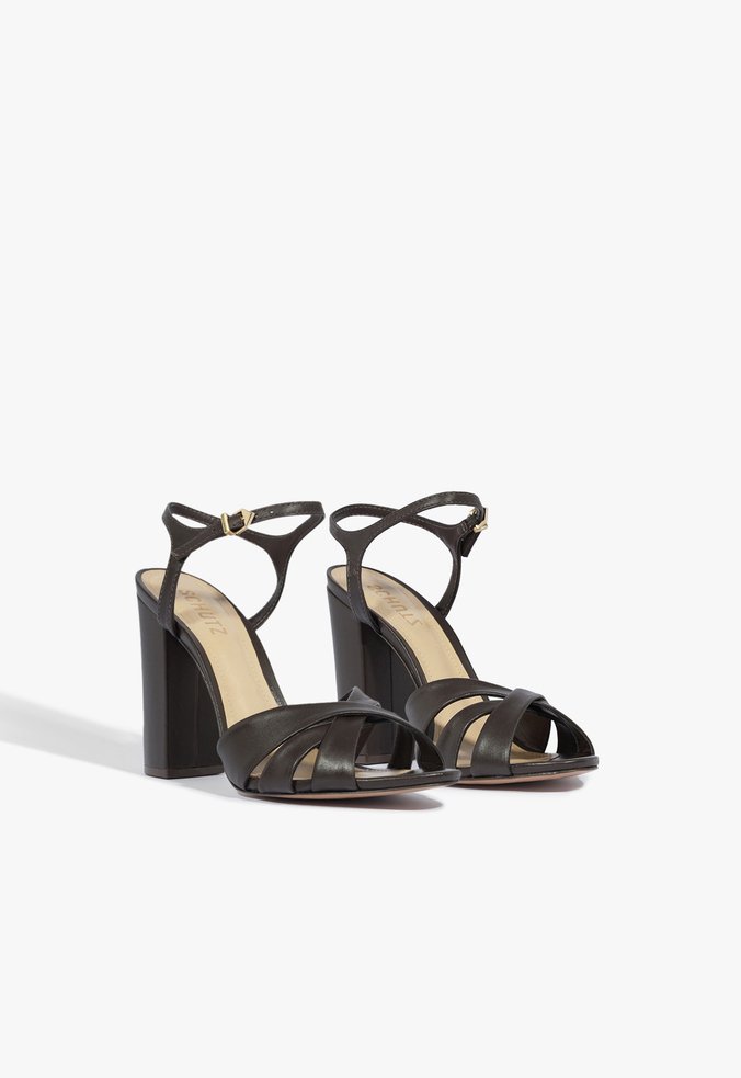 Sandália Keefa Couro Marrom Escuro | Schutz