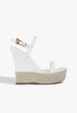Sandália Espadrille Anabela Branca