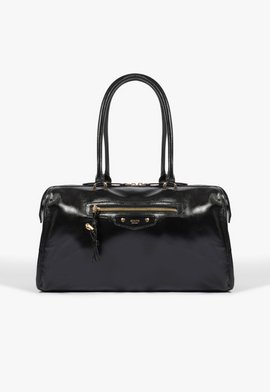 Bolsa Tote Maxi Tote Verona Grande Couro Preta