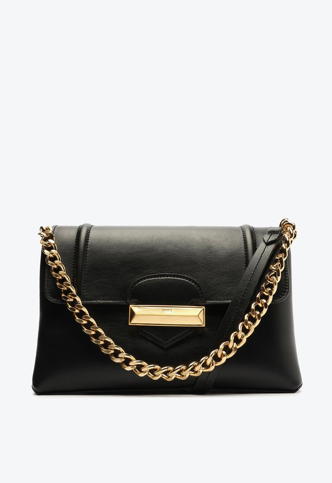 Bolsa Tiracolo Grande Skyler Couro Preta