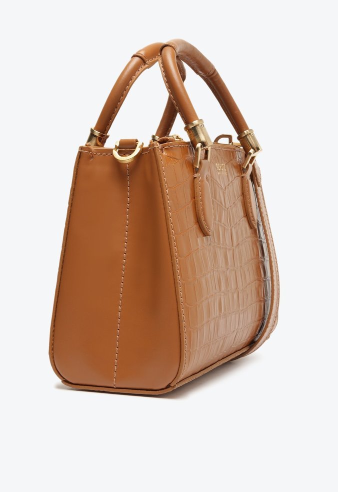 Bolsa Tote Pequena New Lorena Couro Marrom
