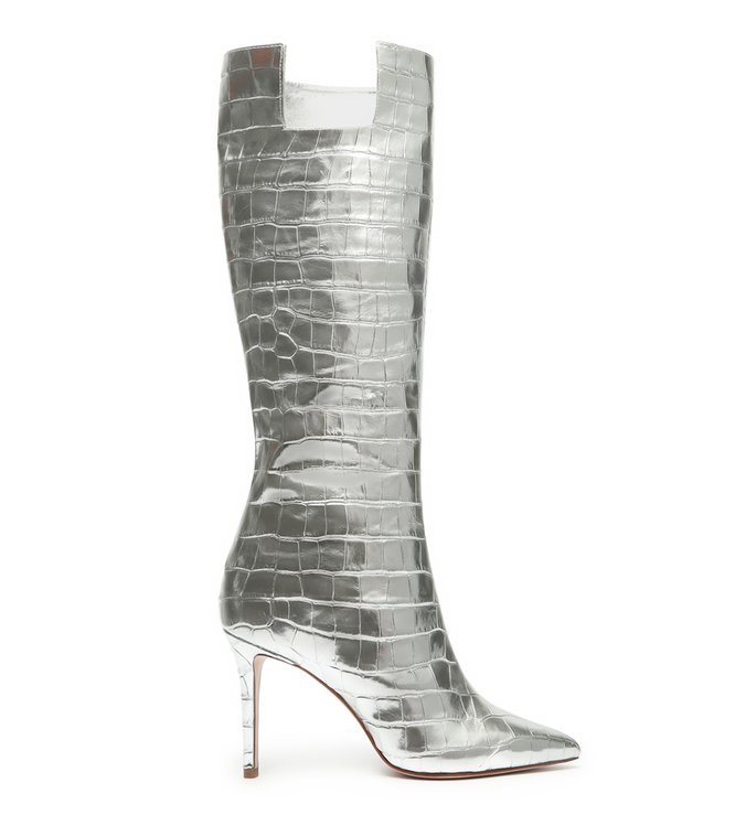 SCHUTZ X GINGER BOTA CROCO PRATA SCHUTZ X GINGER BOTA CROCO PRATA