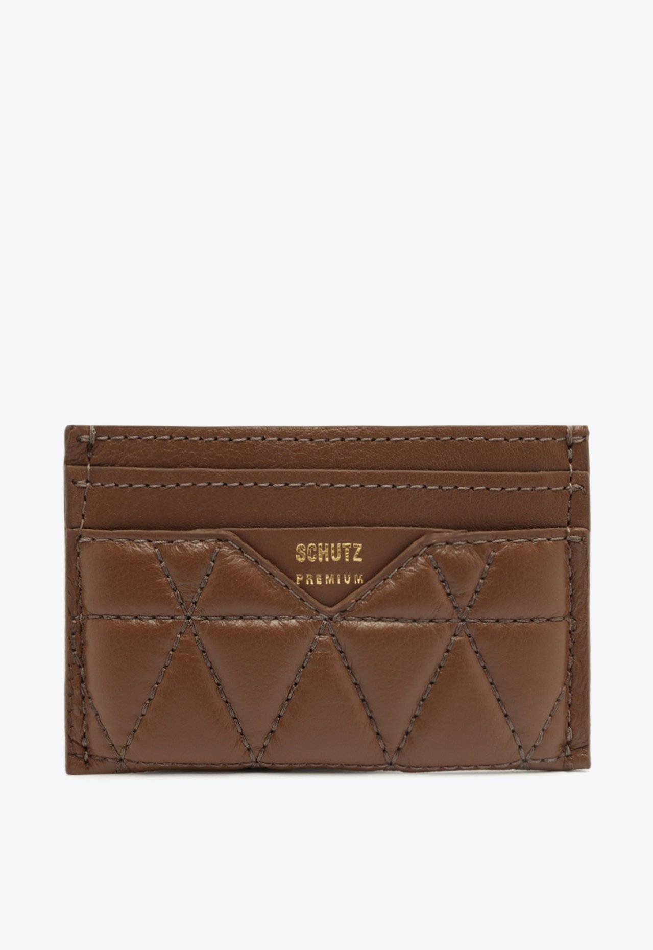 Porta Cartões 944 Couro Matelassê Marrom | Schutz