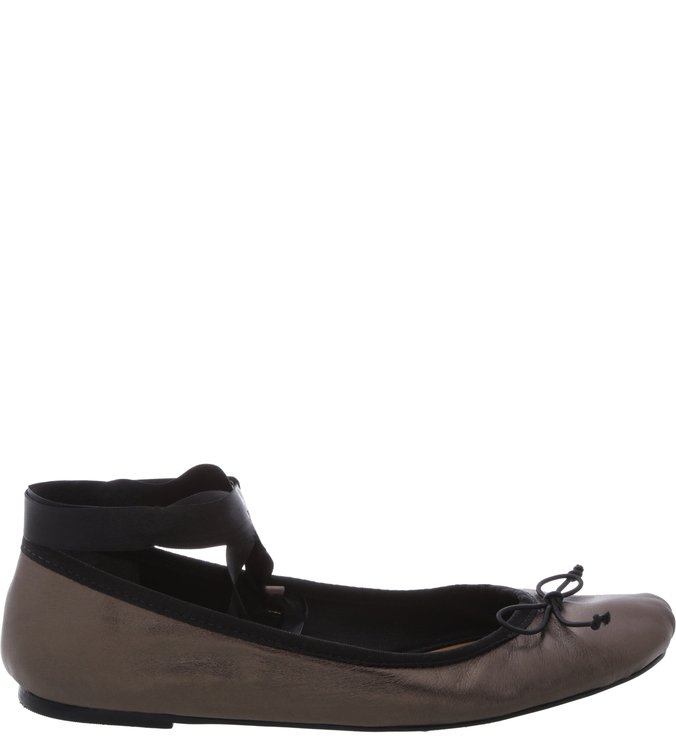 Ballet Flats Lace Up Straps Aço
