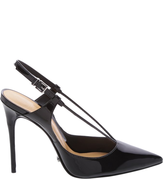 Sapato Scarpin Thin Strap Verniz Preto