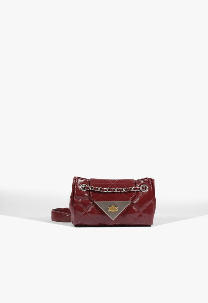 Bolsa Tiracolo Mini Crossbody S95 Pequena Couro Vermelha