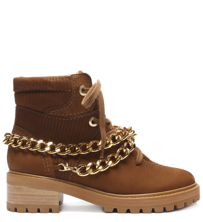 Bota Tratorada Nobuck Corrente Caramelo