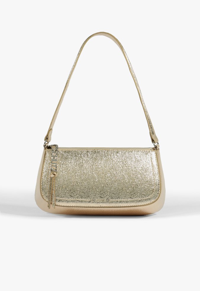 Bolsa Maxi Tina Couro Dourada Clara