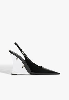 Scarpin Slingback Verniz Preto