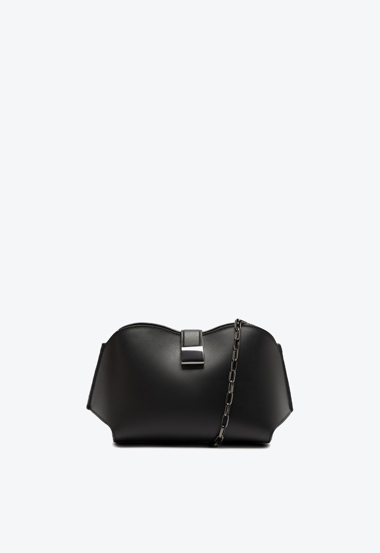 Bolsa Pouch Couro Corrente Preta | Schutz