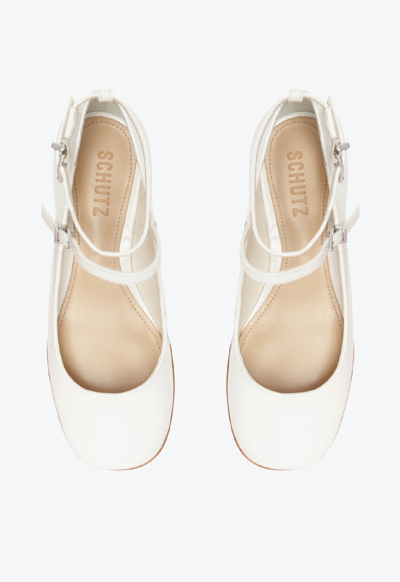 Sapato Boneca Dorothy Verniz Branco Schutz