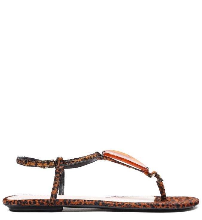 Sandália Rasteira Animal Print