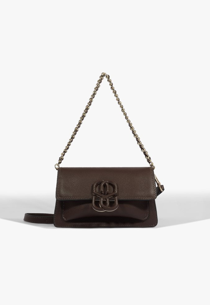 Bolsa Tiracolo de Couro Marrom