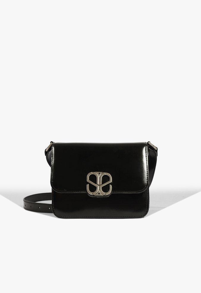 Bolsa Tiracolo Brooke Pequena Couro Preta