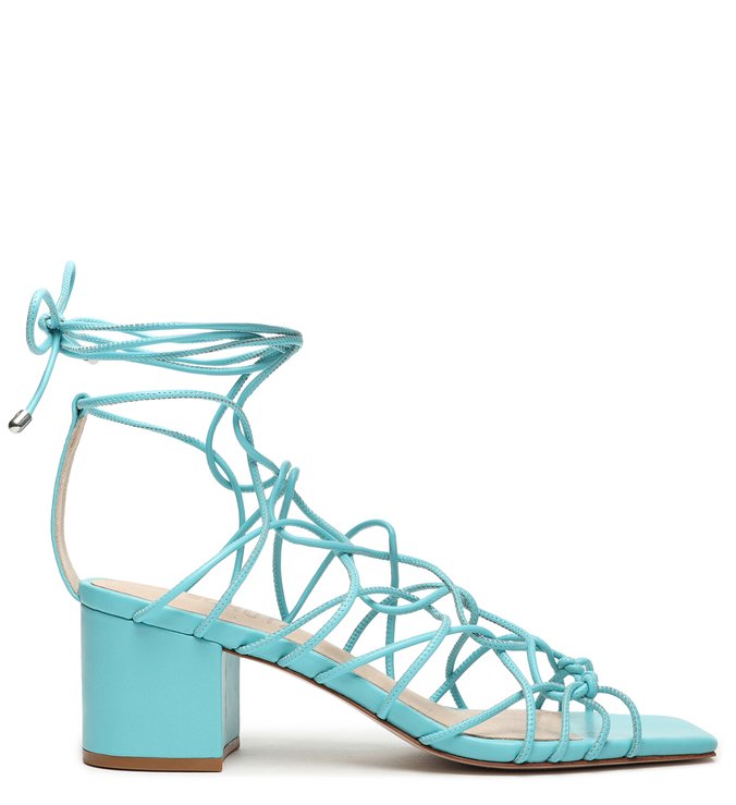 Sandália Frida Block Heel Azul