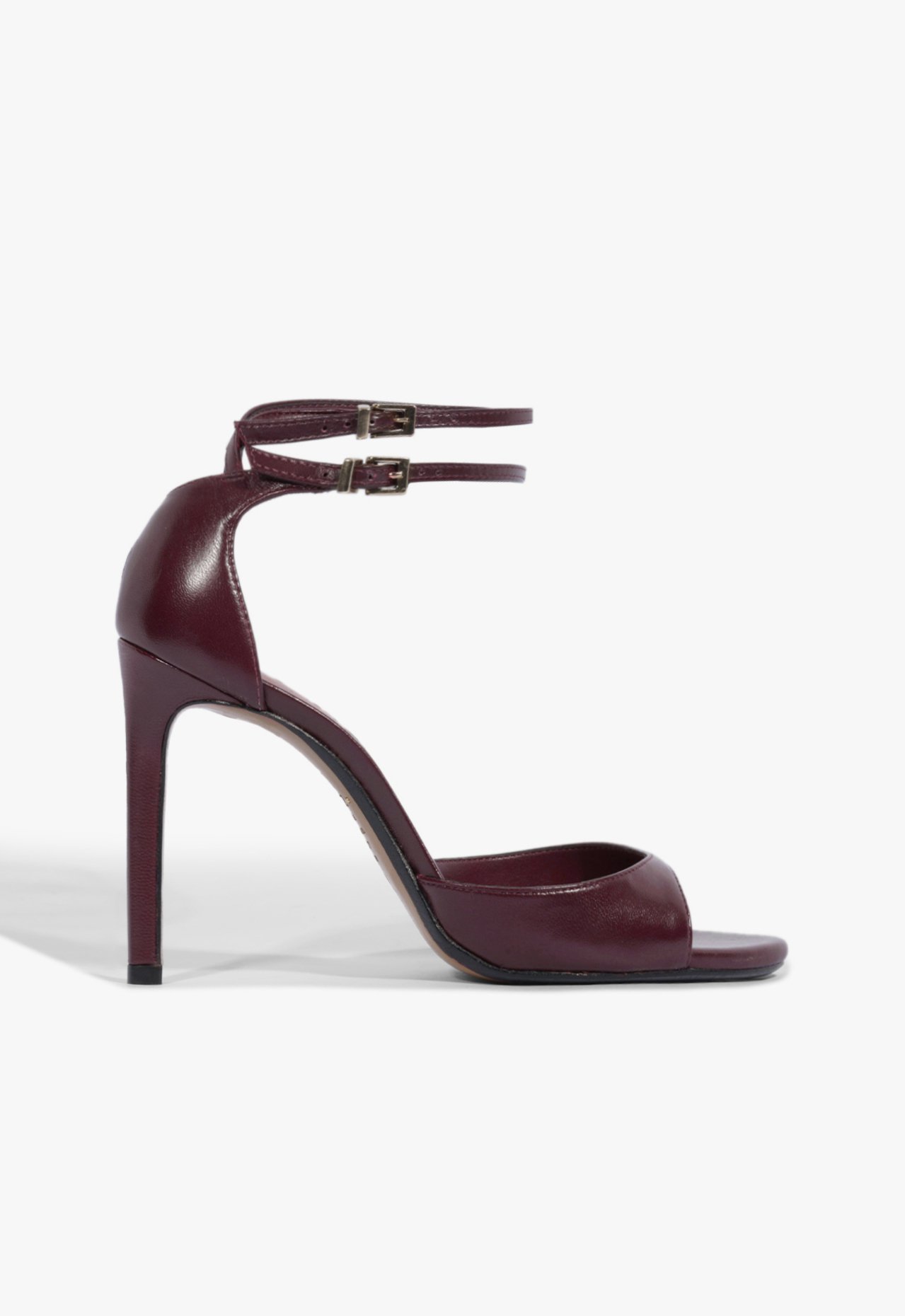 Sandália Sue Salto Alto Fino Couro Vermelha | Schutz