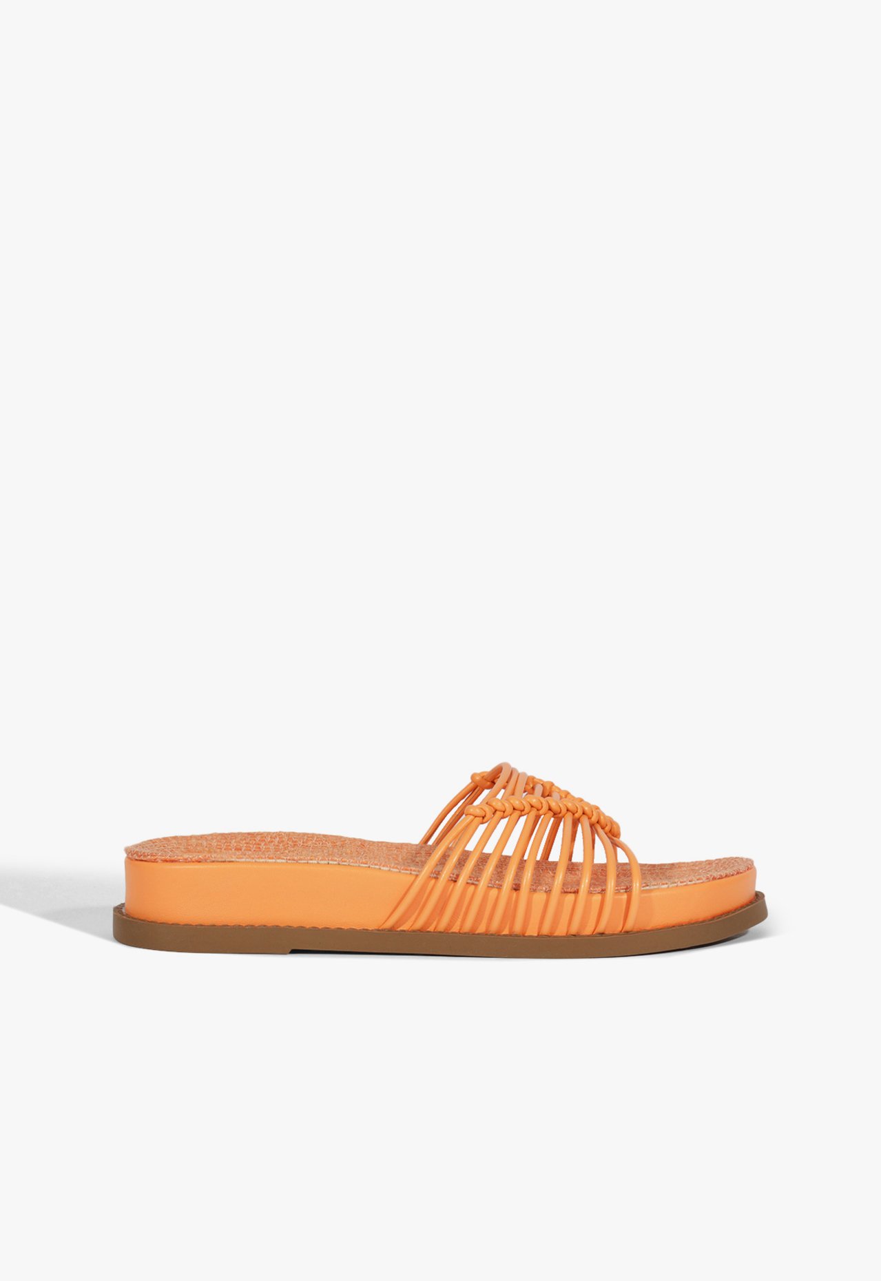 Papete Rasteira Couro Laranja | Schutz