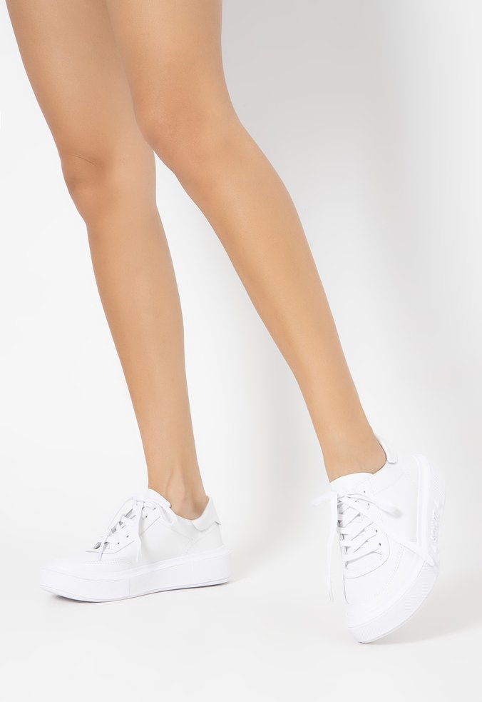 Tênis Flatform Couro Branco