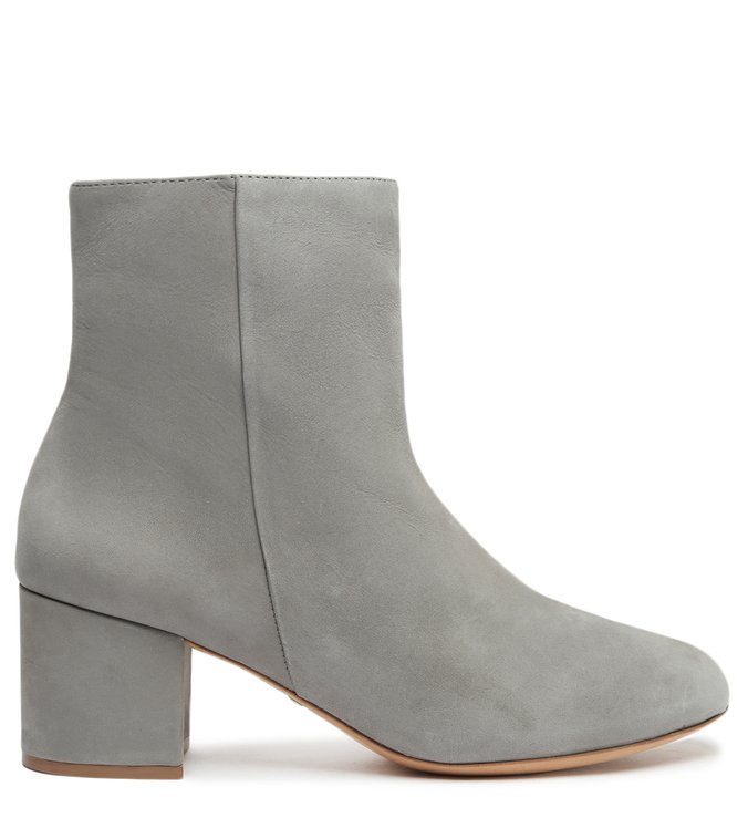 Bota Cano Curto Nobuck Cinza