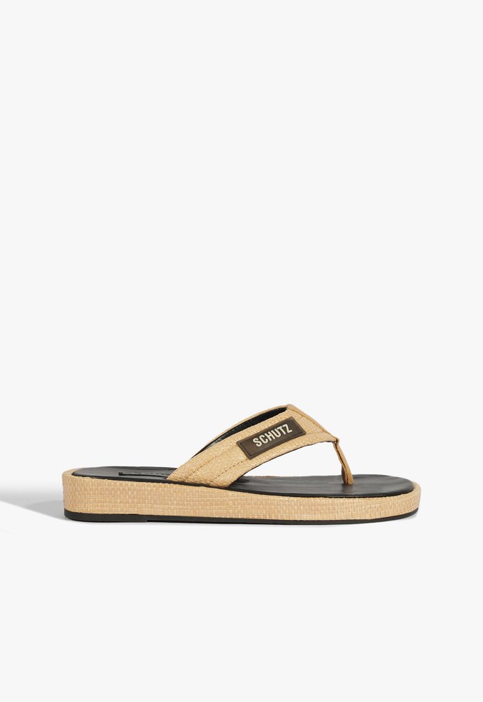 Chinelo Bold II Bege e Preto