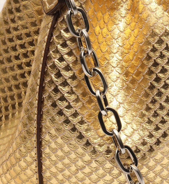 Bucket Bag Drop Snake Gold