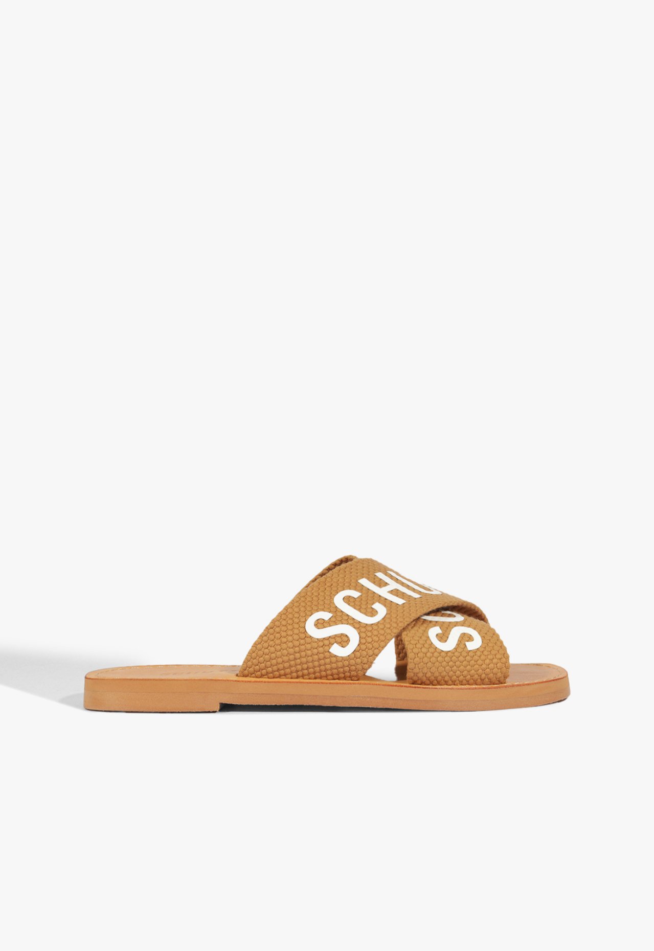 Sandália Rasteira X Schutz Logo Marrom | Schutz