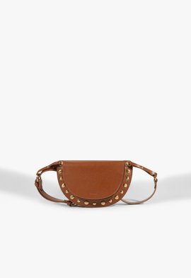 Bolsa Round Hobo Couro Marrom