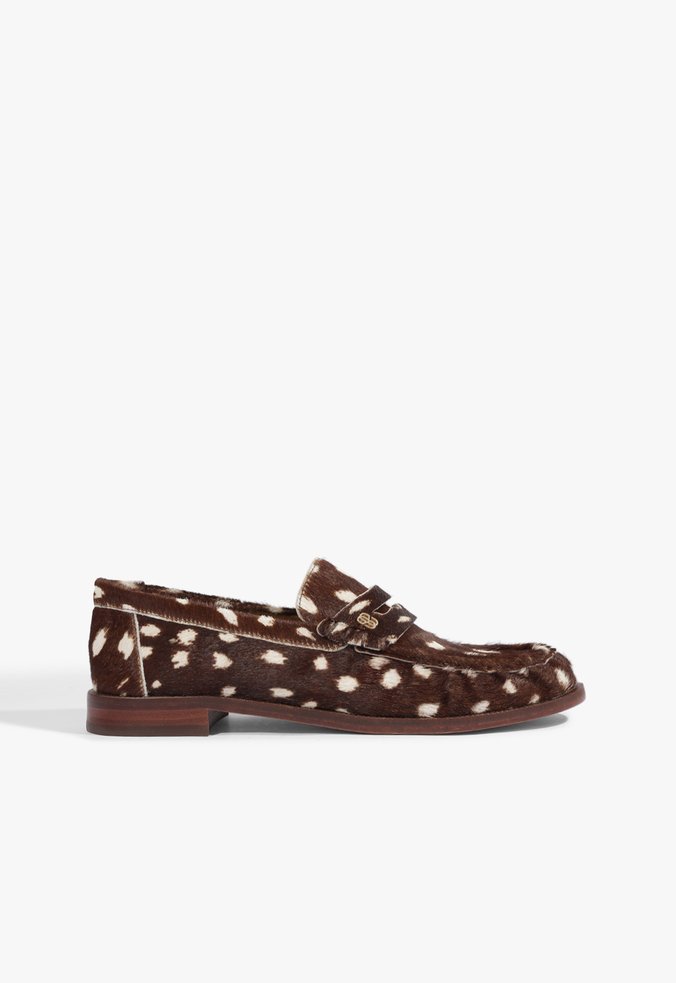 Mocassim Tyche Couro Animal Print