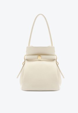 Bolsa Bucket June Couro Branca