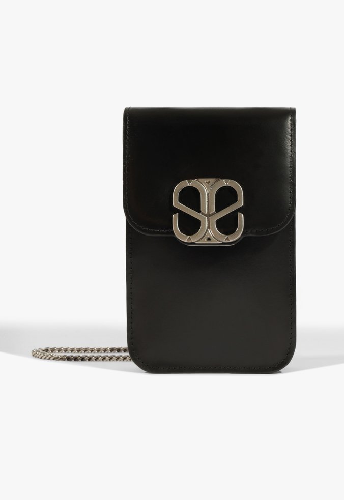 Bolsa Tiracolo Porta Celular Brooke Pequena Couro Preta