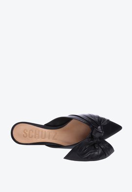 Sapato Mule Laço Preto