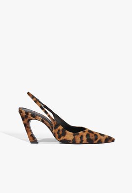 Scarpin Slingback Lexi Camurça Animal Print