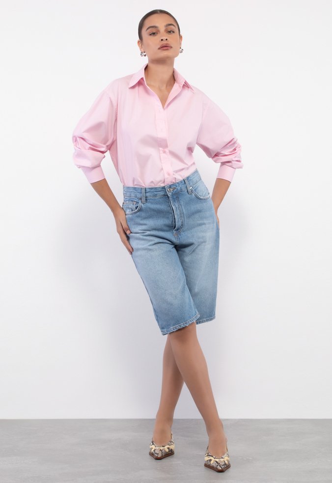 Camisa Nala Algodão Rosa