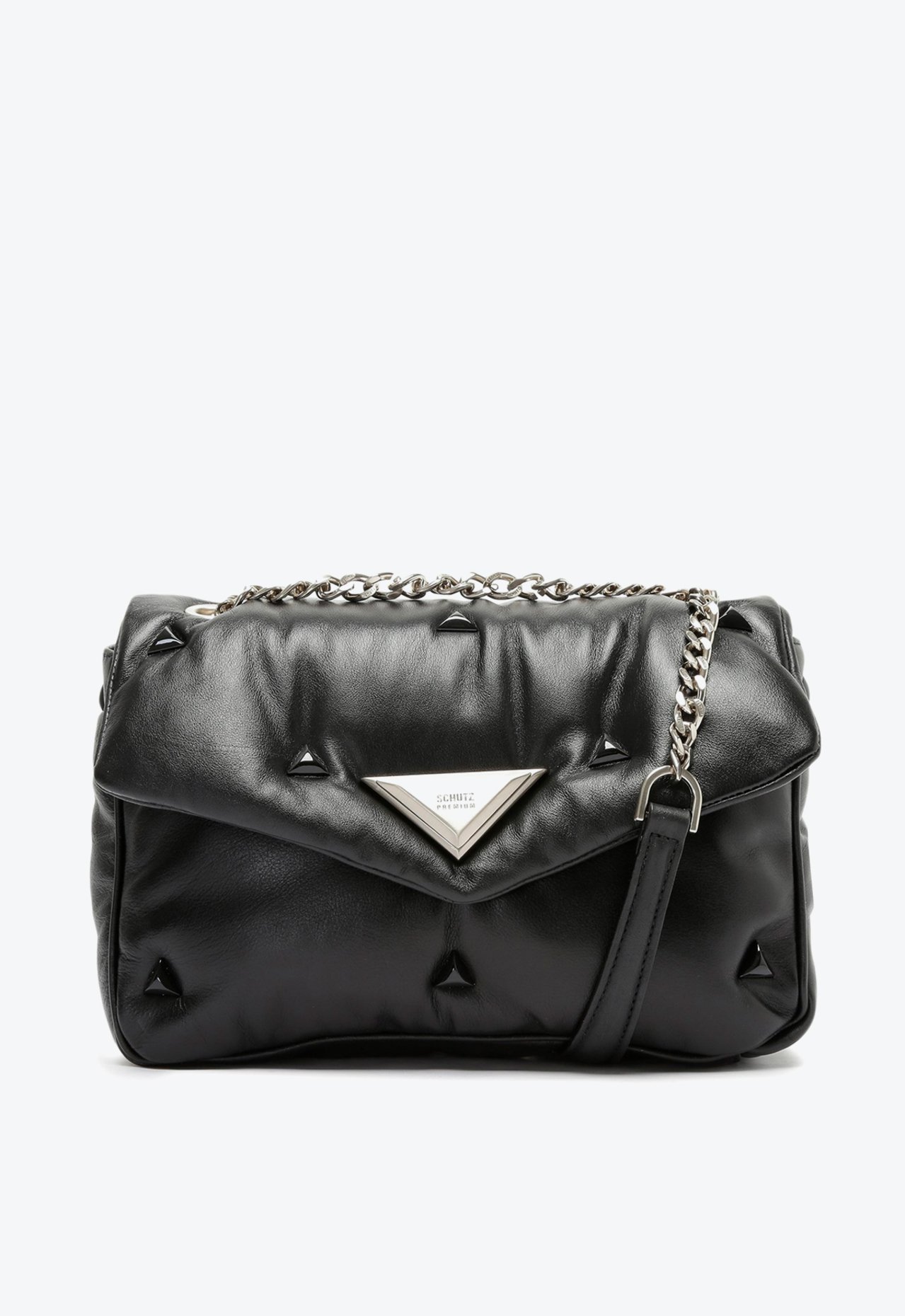 Bolsa Tiracolo Pequena 944 Capitonê Couro Preta | Schutz