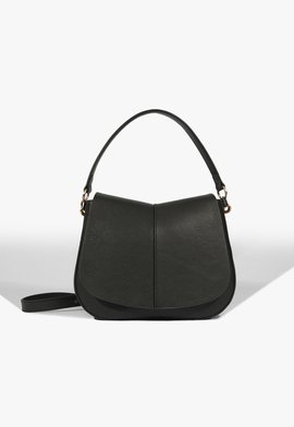 Bolsa Tiracolo Média Couro Preta