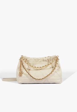 Bolsa Tiracolo Couro Correntes Branca